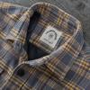 imageDubinik Mens Shacket Flannel Shirt For Men Lightweight Jacket Overshirt Warm Lined Coats Casual Plaid Long Sleeve ButtonYellow Blue and Khaki 182