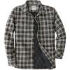 imageDubinik Mens Shacket Flannel Shirt For Men Lightweight Jacket Overshirt Warm Lined Coats Casual Plaid Long Sleeve ButtonBrown and Light Khaki 182