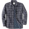 imageDubinik Mens Shacket Flannel Shirt For Men Lightweight Jacket Overshirt Warm Lined Coats Casual Plaid Long Sleeve ButtonGray White and Blue 182
