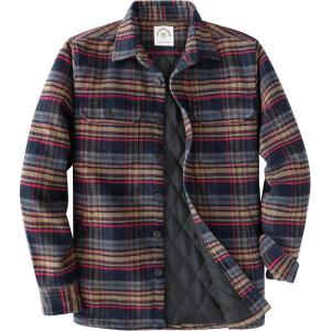 imageDubinik Mens Shacket Flannel Shirt For Men Lightweight Jacket Overshirt Warm Lined Coats Casual Plaid Long Sleeve ButtonBlack Gray and Khaki 182