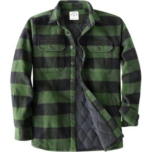 imageDubinik Mens Shacket Flannel Shirt For Men Lightweight Jacket Overshirt Warm Lined Coats Casual Plaid Long Sleeve ButtonOlive Green and Black 182