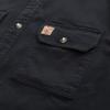 imageDubinik Mens Button Up Shirts Long Sleeve Casual Button Down Work Shirt Men Two Pocket Cotton with ComfortableBlack Solid