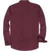 imageDubinik Mens Button Up Shirts Long Sleeve Casual Button Down Work Shirt Men Two Pocket Cotton with ComfortableBurgundy Solid