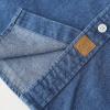 imageDubinik Mens Button Up Shirts Long Sleeve Casual Button Down Work Shirt Men Two Pocket Cotton with ComfortableFaded Blue