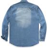imageDubinik Mens Button Up Shirts Long Sleeve Casual Button Down Work Shirt Men Two Pocket Cotton with ComfortableLight Wash