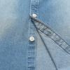 imageDubinik Mens Button Up Shirts Long Sleeve Casual Button Down Work Shirt Men Two Pocket Cotton with ComfortableLight Wash