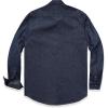 imageDubinik Mens Button Up Shirts Long Sleeve Casual Button Down Work Shirt Men Two Pocket Cotton with ComfortableNavy