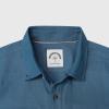 imageDubinik Mens Button Up Shirts Long Sleeve Casual Button Down Work Shirt Men Two Pocket Cotton with ComfortableNavy Blue Solid
