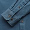 imageDubinik Mens Button Up Shirts Long Sleeve Casual Button Down Work Shirt Men Two Pocket Cotton with ComfortableNavy Blue Solid