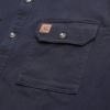 imageDubinik Mens Button Up Shirts Long Sleeve Casual Button Down Work Shirt Men Two Pocket Cotton with ComfortableNavy Solid