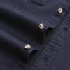 imageDubinik Mens Button Up Shirts Long Sleeve Casual Button Down Work Shirt Men Two Pocket Cotton with ComfortableNavy Solid