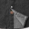 imageDubinik Mens Button Up Shirts Long Sleeve Casual Button Down Work Shirt Men Two Pocket Cotton with ComfortableSnap on Black