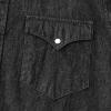 imageDubinik Mens Button Up Shirts Long Sleeve Casual Button Down Work Shirt Men Two Pocket Cotton with ComfortableSnap on Black