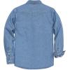 imageDubinik Mens Button Up Shirts Long Sleeve Casual Button Down Work Shirt Men Two Pocket Cotton with ComfortableSnap on Blue