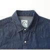 imageDubinik Mens Button Up Shirts Long Sleeve Casual Button Down Work Shirt Men Two Pocket Cotton with ComfortableSnap on Navy