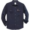 imageDubinik Mens Button Up Shirts Long Sleeve Casual Button Down Work Shirt Men Two Pocket Cotton with ComfortableNavy Solid