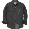 imageDubinik Mens Button Up Shirts Long Sleeve Casual Button Down Work Shirt Men Two Pocket Cotton with ComfortableSnap on Black
