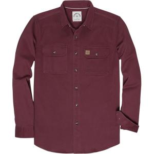imageDubinik Mens Button Up Shirts Long Sleeve Casual Button Down Work Shirt Men Two Pocket Cotton with ComfortableBurgundy Solid