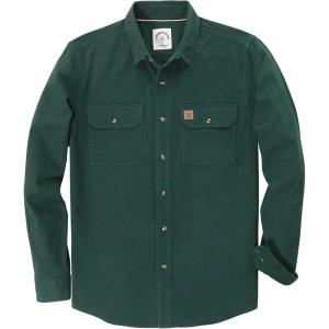imageDubinik Mens Button Up Shirts Long Sleeve Casual Button Down Work Shirt Men Two Pocket Cotton with ComfortableDark Green Solid