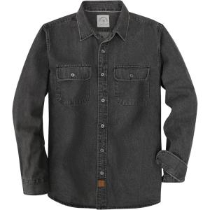 imageDubinik Mens Button Up Shirts Long Sleeve Casual Button Down Work Shirt Men Two Pocket Cotton with ComfortableDark Grey