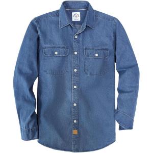 imageDubinik Mens Button Up Shirts Long Sleeve Casual Button Down Work Shirt Men Two Pocket Cotton with ComfortableLight Blue