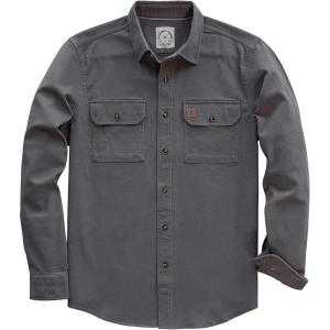 imageDubinik Mens Button Up Shirts Long Sleeve Casual Button Down Work Shirt Men Two Pocket Cotton with ComfortableLight Gray Solid