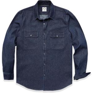imageDubinik Mens Button Up Shirts Long Sleeve Casual Button Down Work Shirt Men Two Pocket Cotton with ComfortableNavy
