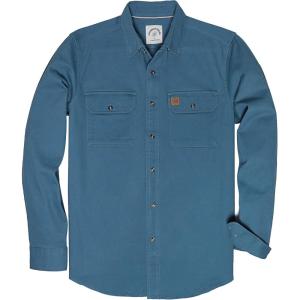 imageDubinik Mens Button Up Shirts Long Sleeve Casual Button Down Work Shirt Men Two Pocket Cotton with ComfortableNavy Blue Solid