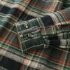 imageDubinik 13oz Ultra Heavyweight Mens Flannel Shirts Long Sleeve Casual Button Down Pocket Soft Warm Cotton ShirtBlack Green and Orange