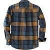imageDubinik 13oz Ultra Heavyweight Mens Flannel Shirts Long Sleeve Casual Button Down Pocket Soft Warm Cotton ShirtBlue and Brown