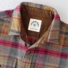 imageDubinik 13oz Ultra Heavyweight Mens Flannel Shirts Long Sleeve Casual Button Down Pocket Soft Warm Cotton ShirtBrown Red and Grey