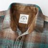 imageDubinik 13oz Ultra Heavyweight Mens Flannel Shirts Long Sleeve Casual Button Down Pocket Soft Warm Cotton ShirtBrown and Green