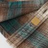 imageDubinik 13oz Ultra Heavyweight Mens Flannel Shirts Long Sleeve Casual Button Down Pocket Soft Warm Cotton ShirtBrown and Green