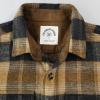 imageDubinik 13oz Ultra Heavyweight Mens Flannel Shirts Long Sleeve Casual Button Down Pocket Soft Warm Cotton ShirtBrown and Grey