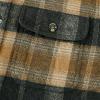 imageDubinik 13oz Ultra Heavyweight Mens Flannel Shirts Long Sleeve Casual Button Down Pocket Soft Warm Cotton ShirtBrown and Grey
