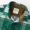 imageDubinik 13oz Ultra Heavyweight Mens Flannel Shirts Long Sleeve Casual Button Down Pocket Soft Warm Cotton ShirtGreen and White
