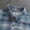 imageDubinik Flannel Shirt for Men Plaid Mens Button Down Long Sleeve Shirts Cotton CasualA Blue and Grey