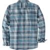 imageDubinik Flannel Shirt for Men Plaid Mens Button Down Long Sleeve Shirts Cotton CasualA Blue and Grey