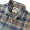 imageDubinik Flannel Shirt for Men Plaid Mens Button Down Long Sleeve Shirts Cotton CasualA Blue and Khaki Plaid
