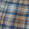 imageDubinik Flannel Shirt for Men Plaid Mens Button Down Long Sleeve Shirts Cotton CasualA Blue and Khaki Plaid