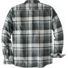 imageDubinik Flannel Shirt for Men Plaid Mens Button Down Long Sleeve Shirts Cotton CasualA Dark Grey and White