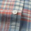 imageDubinik Flannel Shirt for Men Plaid Mens Button Down Long Sleeve Shirts Cotton CasualA Sky Blue and Orange