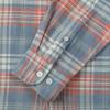imageDubinik Flannel Shirt for Men Plaid Mens Button Down Long Sleeve Shirts Cotton CasualA Sky Blue and Orange