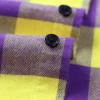 imageDubinik Flannel Shirt for Men Plaid Mens Button Down Long Sleeve Shirts Cotton CasualA Violet Yellow