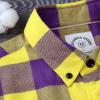 imageDubinik Flannel Shirt for Men Plaid Mens Button Down Long Sleeve Shirts Cotton CasualA Violet Yellow