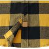 imageDubinik Flannel Shirt for Men Plaid Mens Button Down Long Sleeve Shirts Cotton CasualBlack Yellow