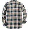 imageDubinik Flannel Shirt for Men Plaid Mens Button Down Long Sleeve Shirts Cotton CasualNavy Blue Green Orange