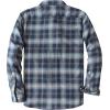 imageDubinik Flannel Shirt for Men Plaid Mens Button Down Long Sleeve Shirts Cotton CasualNavy Blue Orange