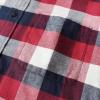 imageDubinik Flannel Shirt for Men Plaid Mens Button Down Long Sleeve Shirts Cotton CasualRed Navy Blue White