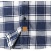imageDubinik Flannel Shirt for Men Plaid Mens Button Down Long Sleeve Shirts Cotton CasualWhite Navy Blue